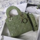 M0538 迪奥Lady Dior My ABCDior 手袋 漆皮藤格纹 绿色