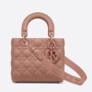 M0538 Dior Lady Dior My ABCDior 手袋 哑光牛皮革藤格纹 粉色