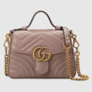 547260 Gucci GG Marmont系列迷你手提包 绗缝V型皮革 裸色