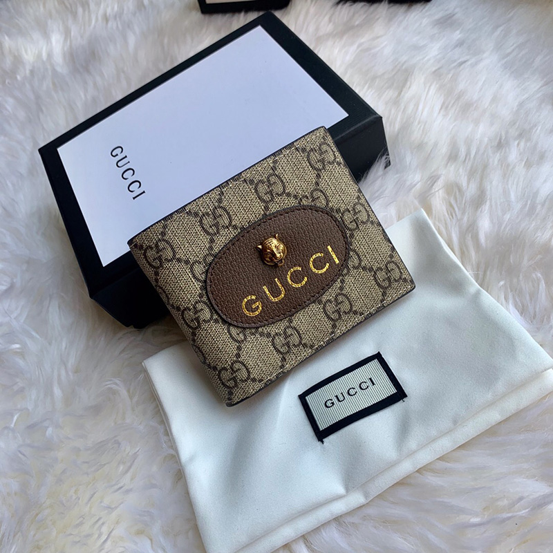 473954 Gucci Neo Vintage高级人造帆布钱包 Gucci短款钱夹