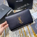 364021 YSL经典中号MONOGRAM图案型女包 圣罗兰挎包 黑色金扣