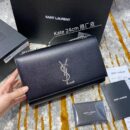 364021 YSL经典中号MONOGRAM图案型女包 圣罗兰挎包 黑色银扣