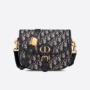 M9319 迪奥 Dior Bobby 中号手袋 蓝色 Oblique 印花女包