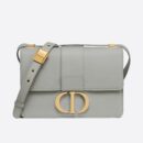 M9203 Dior 30 Montaigne 手袋 迪奥蒙田包 灰色粒面牛皮革