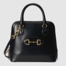 621220 Gucci 马衔扣1955系列小号手提包 Gucci牛皮贝壳包 黑色
