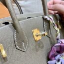 爱马仕 Birkin 铂金包 大象灰 掌纹牛皮 金扣 30cm 高订版本