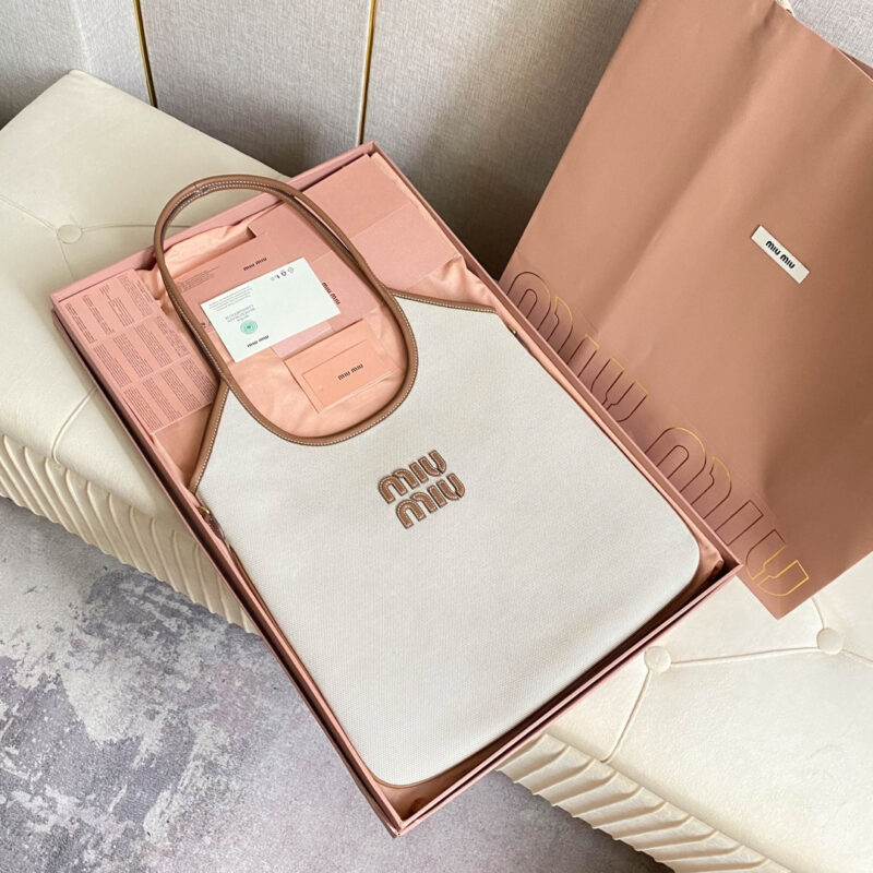 miumiu缪缪*IVY系列5BG231限定款Tote包帆布免检版 - Image 7