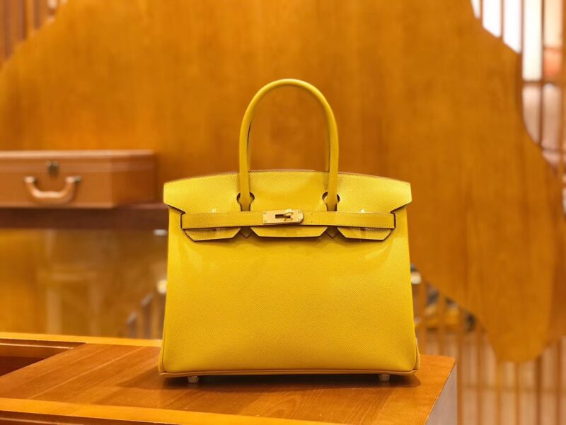 爱马仕 Birkin 30cm 琥珀黄 Epsom掌纹小牛皮 金扣 原版蜜蜡线 顶级手工缝制