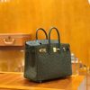 爱马仕 Birkin 25cm 松柏绿 南非KK鸵鸟皮 金扣 原版蜜蜡线 顶级手缝 现货