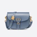 M9319 迪奥 Dior Bobby 中号手袋 光面牛皮革 丹宁蓝色