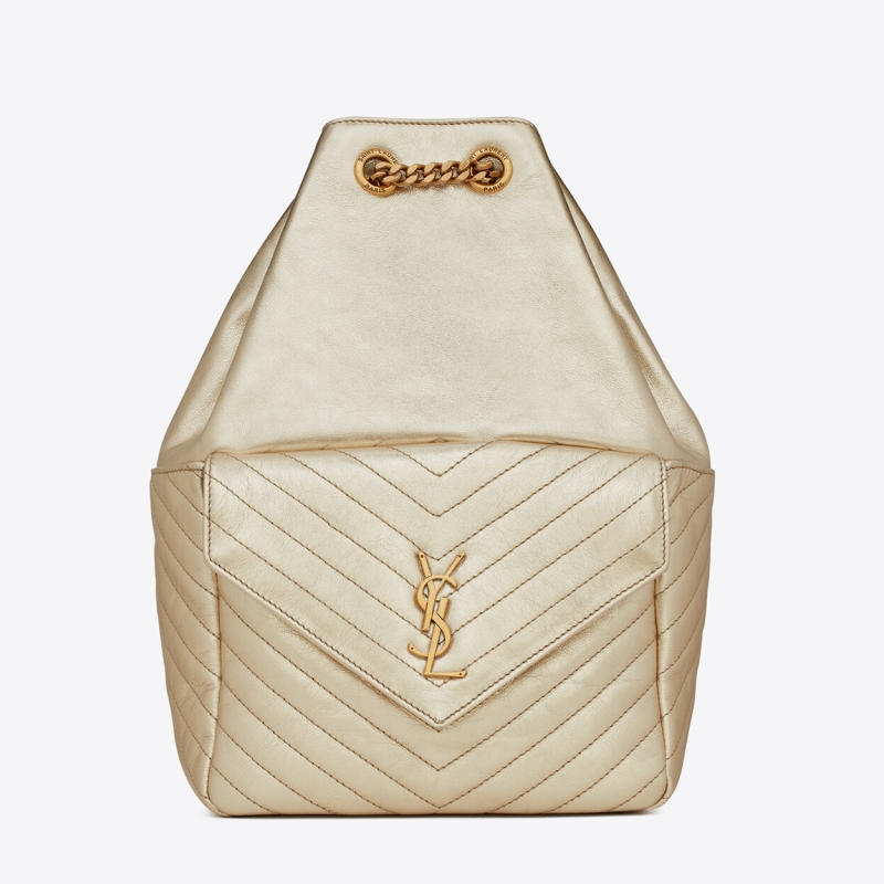 672609A YSL圣罗兰JOE BACKPACK 双肩包 羊皮背包 浅金色
