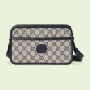 658572 Gucci 饰互扣式双G迷你手袋 GG背包 Gucci复古相机包 蓝色