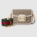 658574 Gucci 马衔扣1955系列GG迷你手袋 Gucci马鞍包 白色