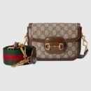 658574 Gucci 马衔扣1955系列GG迷你手袋 Gucci马鞍包 棕色