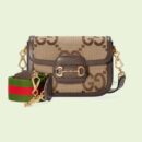 658574 Gucci 马衔扣1955系列超级双G迷你手袋 Gucci马鞍包 棕色