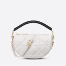 M7200 迪奥 VIBE HOBO 手袋小号 羊皮藤格纹饺子包 白色