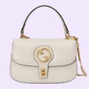 735101 Gucci Blondie系列手提包 圆形互扣式双单间手提包 白色