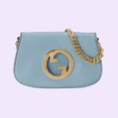699268 Gucci Blondie系列肩背包 圆形互扣式双G单肩包 浅蓝色