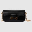 735178 Gucci Horsebit 1955系列肩背包 古驰手提单肩包 黑色