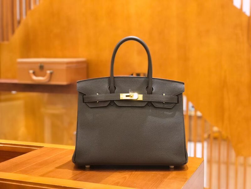 爱马仕 Birkin 30cm 咖啡色 Togo小牛皮 金扣 原版蜜蜡线 顶级手工缝制