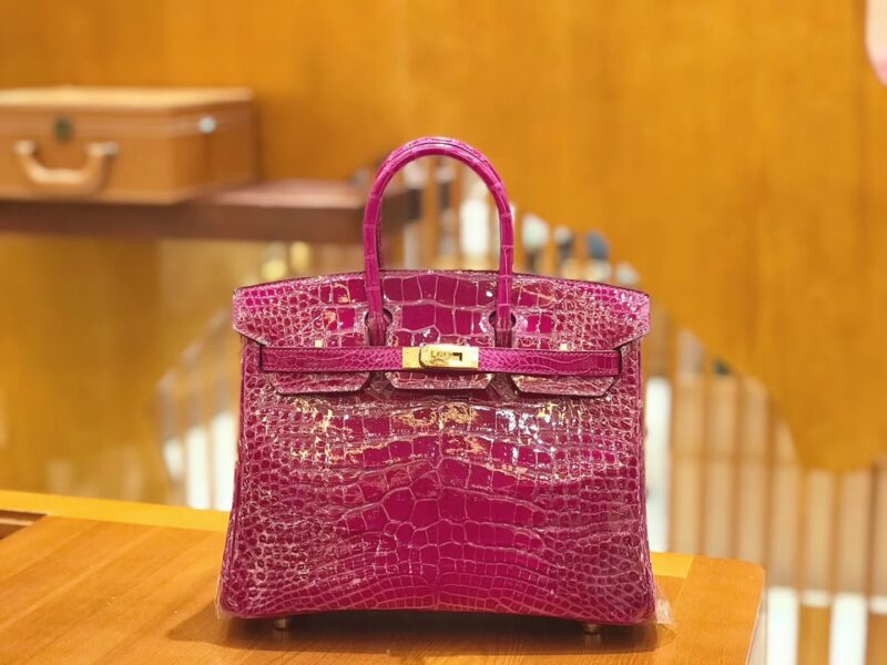 爱马仕 Birkin 铂金包 天方夜谭紫 美洲 方块印 25cm