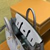 43ccfeeeef1837e.jpg 爱马仕 Birkin 25cm 浅蓝紫 南非进口鸵鸟皮 顶级手缝工艺 金扣