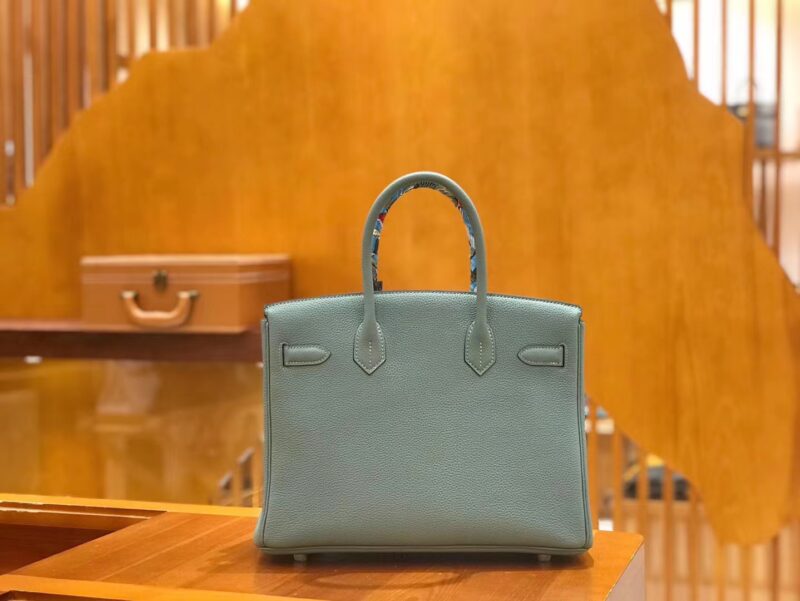 爱马仕 Birkin 30cm 天青色 进口togo小牛皮 蜡线 全手工缝制 - Image 3