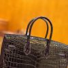 爱马仕 Birkin 25cm 鳄鱼皮 茄子紫 不是黑色哦