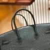 爱马仕 Birkin 35cm 鳄鱼皮 铁灰 金扣 全手工缝制