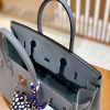 452a4bb8569bd3a.jpg 爱马仕 Birkin 30cm 冰川蓝 银扣 德国进口togo 牛皮 全手工缝制