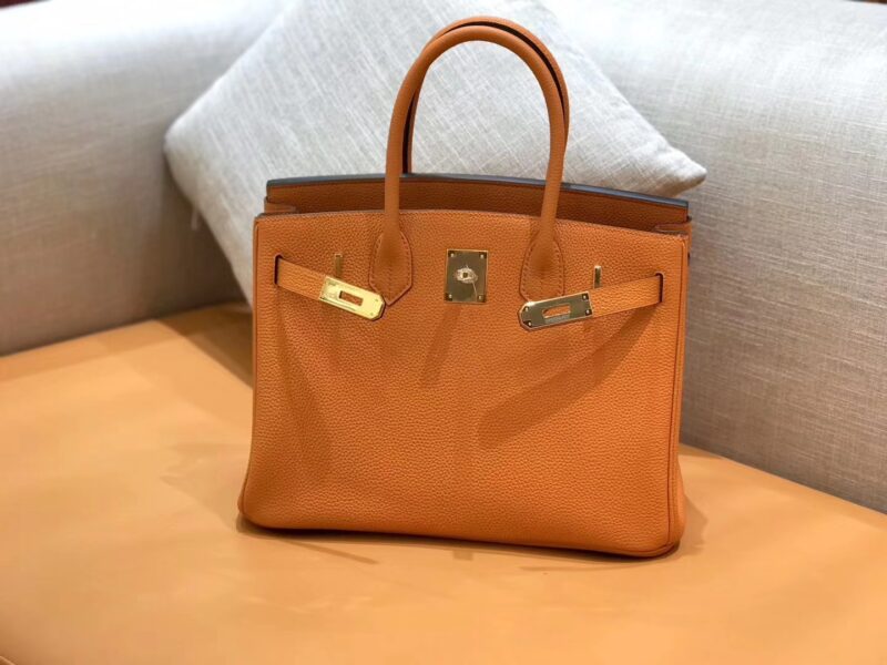 爱马仕 新增现货 birkin 铂金包 经典橙 德国进口小牛皮 金扣 30cm