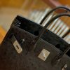 爱马仕 Birkin 30 鸵鸟皮 经典黑 银扣 全手工缝制