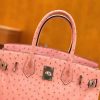 爱马仕 新增现货 Birkin 30cm 奶昔粉 南非KK级鸵鸟皮 银扣 原版蜜蜡线 顶级手工缝制