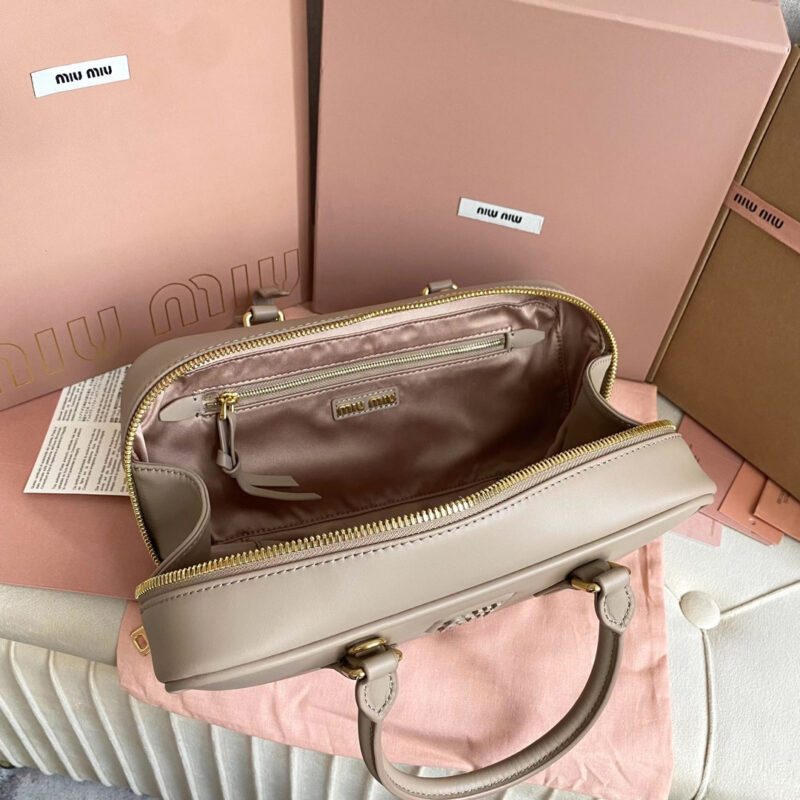 miumiu缪缪*5BB148保龄球包袋灰褐色免检版 - Image 10
