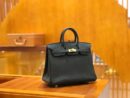 爱马仕 Birkin 25cm 经典黑 Togo小牛皮 金扣 原版蜜蜡线 顶级手工缝制