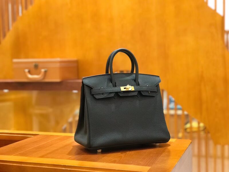 爱马仕 Birkin 25cm 经典黑 Togo小牛皮 金扣 原版蜜蜡线 顶级手工缝制 - Image 2
