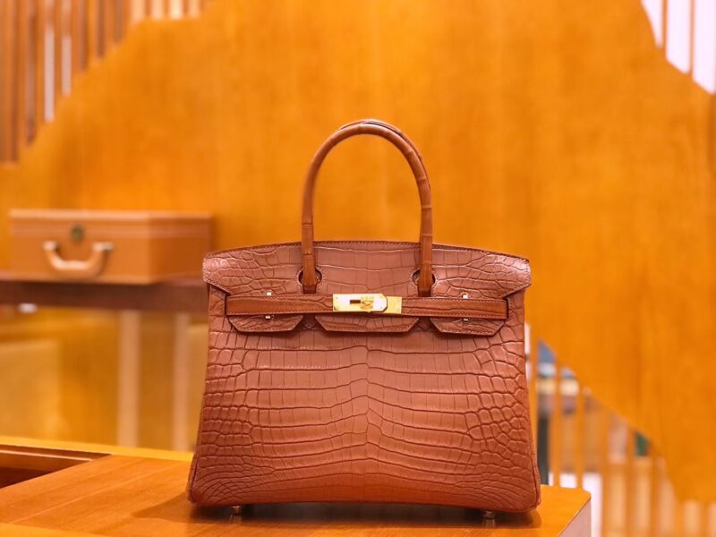 爱马仕 Birkin 铂金包 尼罗鳄鱼皮 蜜糖棕 30cm