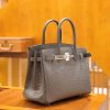 爱马仕 Birkin 铂金包 尼罗鳄鱼皮 锡器灰 30cm