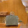 爱马仕 Birkin 25cm 一级尼罗鳄鱼皮 81斑鸠灰 高定工序版本 全手工缝制