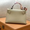 爱马仕 Mini kelly 斑鸠灰 掌纹小牛皮 全手工缝制 臻品级别 19cm 银扣 现货