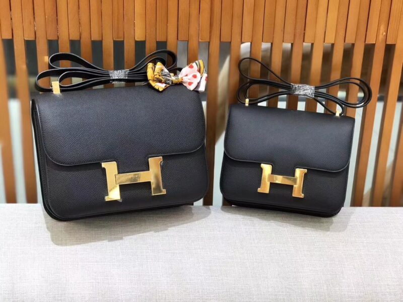 爱马仕 Constance 空姐包 经典黑 掌纹牛皮 全手工缝制 金扣 18cm 现货 - Image 8