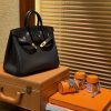 爱马仕 Birkin 25cm ( 铂金包) Togo小牛皮 拼鳄鱼皮 经典黑 原版蜜蜡线 全手工缝制