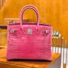 4885793a8ae0aef.jpg 爱马仕 Birkin 30cm 玉兰粉 银扣 一级皮 尼罗鳄鱼皮 臻品级别