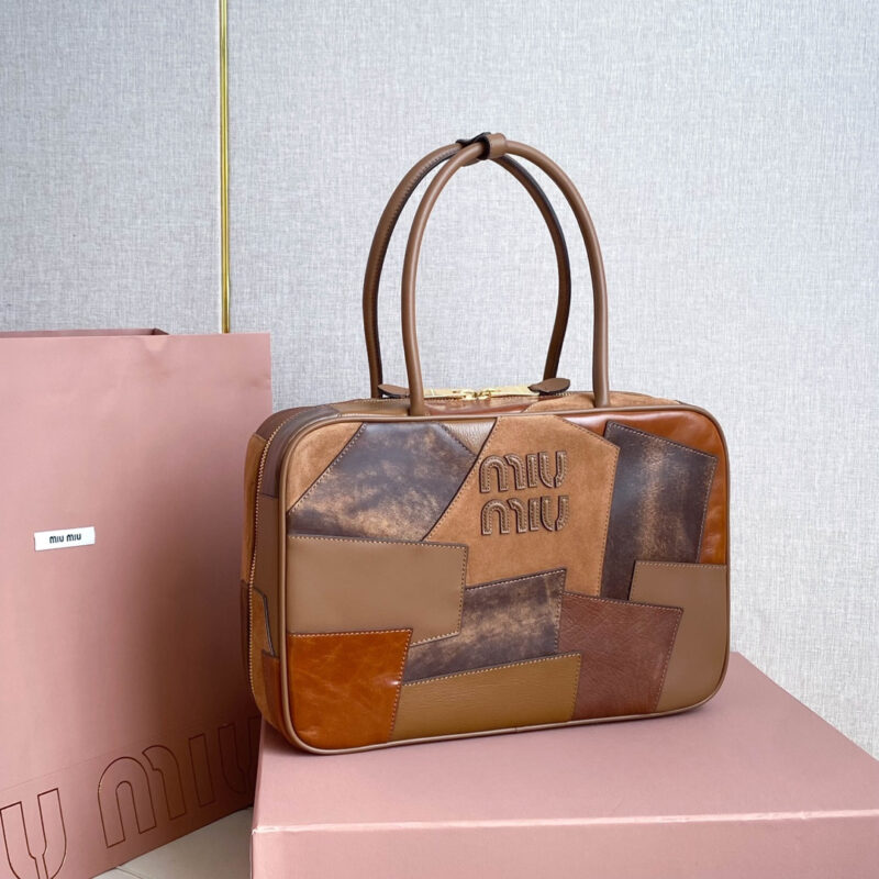 miumiu缪缪*5BB117拼接保龄球手袋免检版 - Image 8