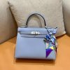 489de7c293ab4bf.jpg 爱马仕 Kelly 凯莉包 掌纹牛皮 冰川蓝 银扣 28cm 全手工 现货