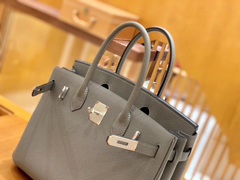 爱马仕 Birkin 30cm 锡器灰 银扣 德国进口togo 牛皮 全手工缝制 - Image 3