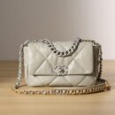 Chanel 19Bag系列羊皮单肩包灰色免检版