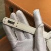 爱马仕 Birkin 25cm ( 铂金包) 掌纹牛皮 奶昔白 原版蜜蜡线 全手工缝制