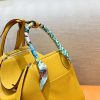 爱马仕 Lindy 琳迪包 琥珀黄 Togo进口牛皮 全手工缝制 银扣 30cm 现货