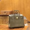 爱马仕 Birkin 25cm 大象灰 银扣 进口togo小牛皮 原版蜜蜡线 顶级工艺缝制